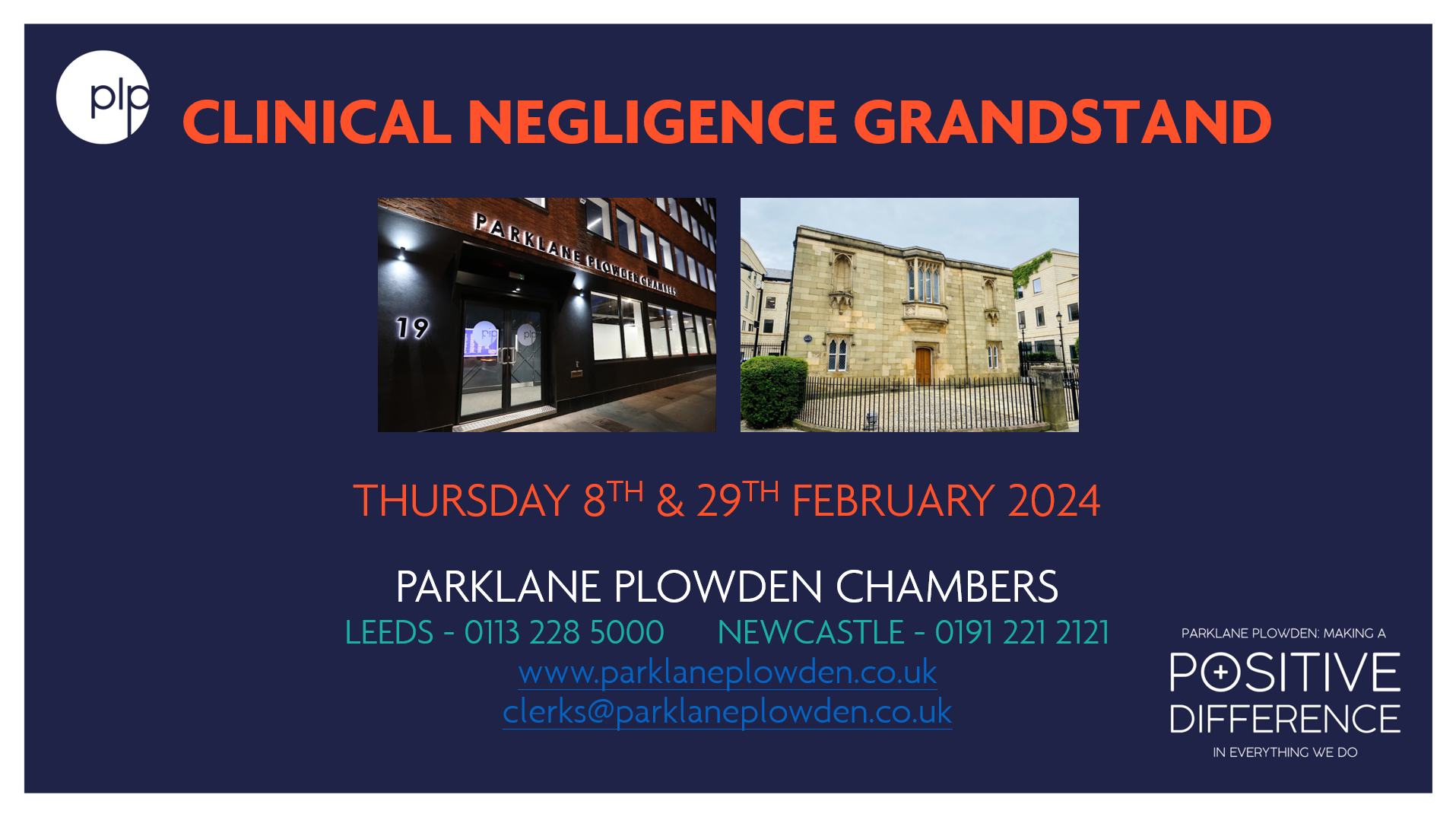 Clinical Negligence Grandstand Events